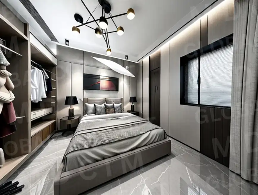 Randare baie moderna cu cabina de dus – casa cu mansarda