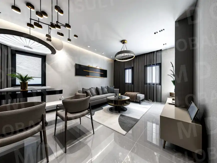 Randare dormitor cu TV si iluminat LED – casa P+M