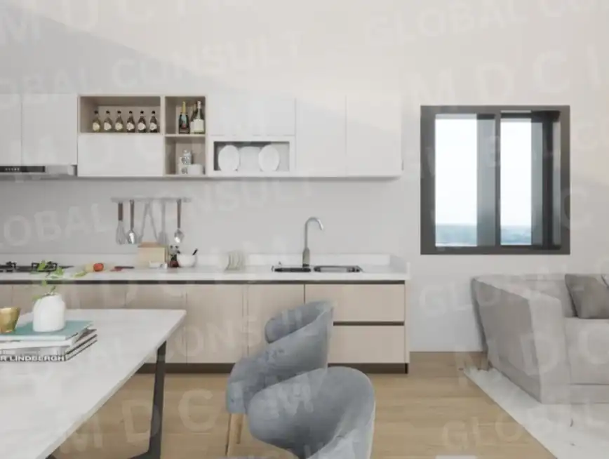 Randare living cu dining – casa un singur nivel