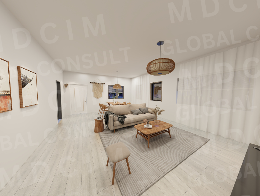 Randare camera de zi generoasa – proiect casa mare