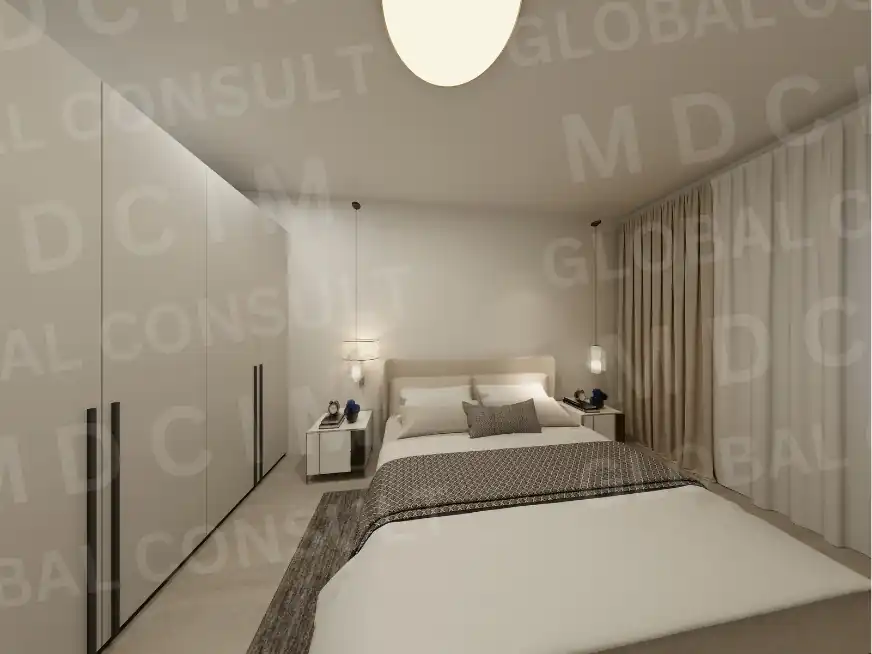 Randare dormitor principal – casa mare cu 2 dormitoare