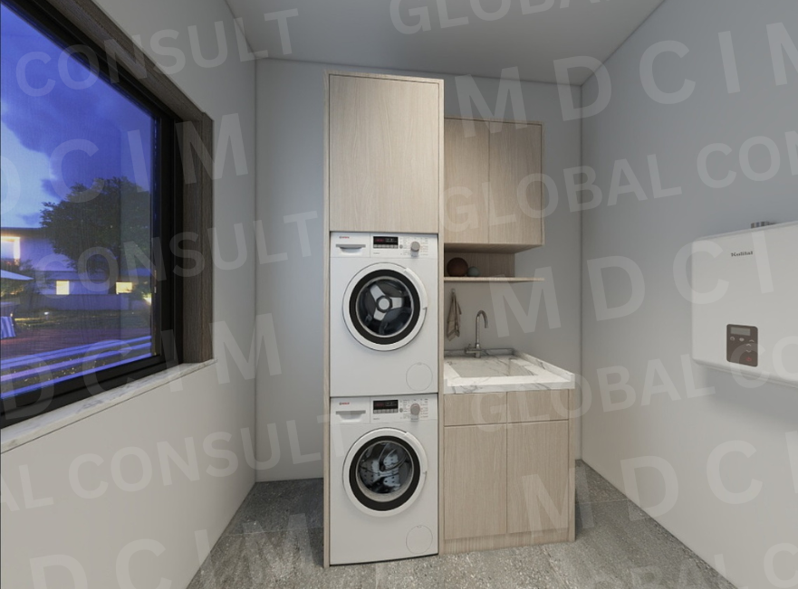 Randare living cu bucatarie – proiect casa mica ieftina