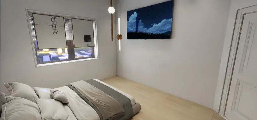 Baie moderna cu cabina dus din sticla si finisaje marmura – proiect casa parter